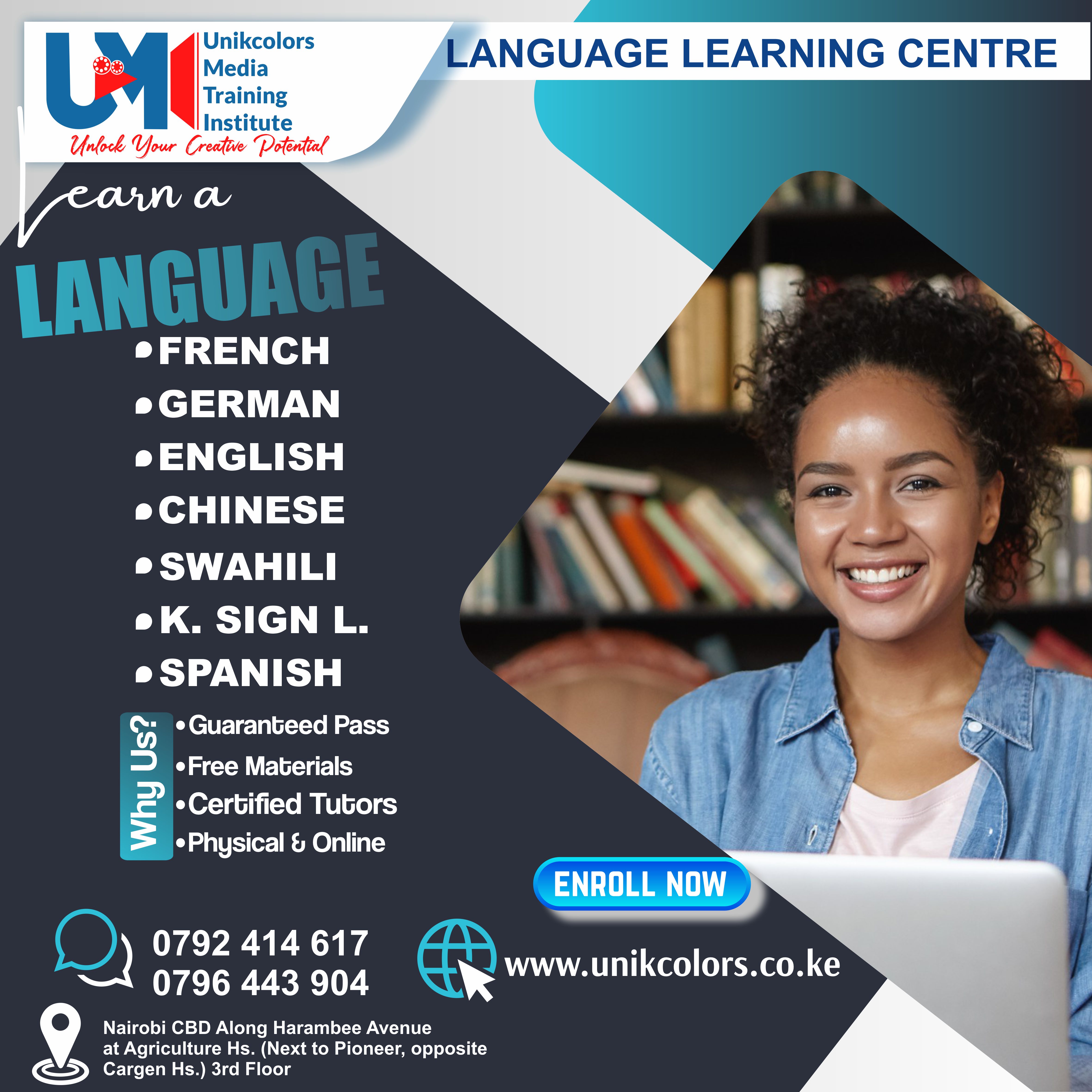 LANGUAGE TRAINING CENTRE - GERMAN | ENGLISH | FRENCH | CHINESE | SPANISH | SWAHILI | KENYA SIGN LANG
